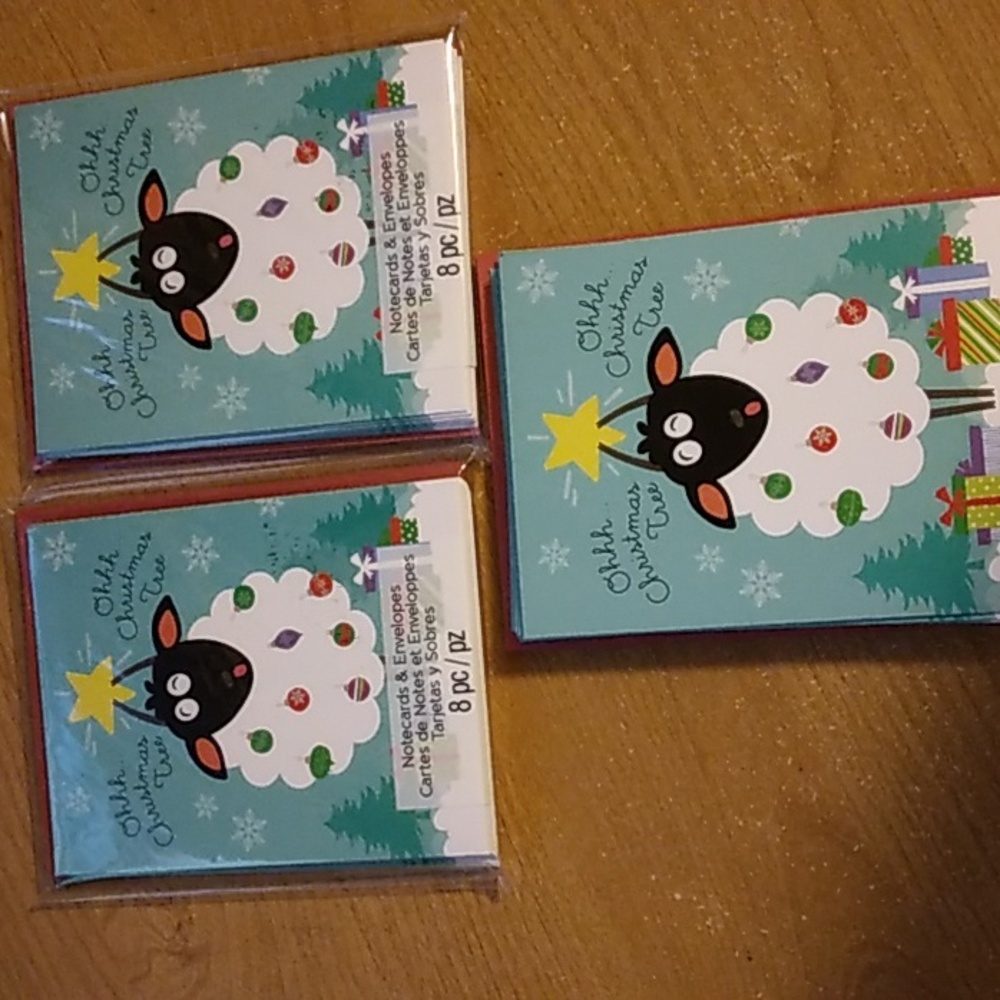Studio18 brand Sheep Christmas Cards 2 NEW packages of 8 cards / 10 cards opened